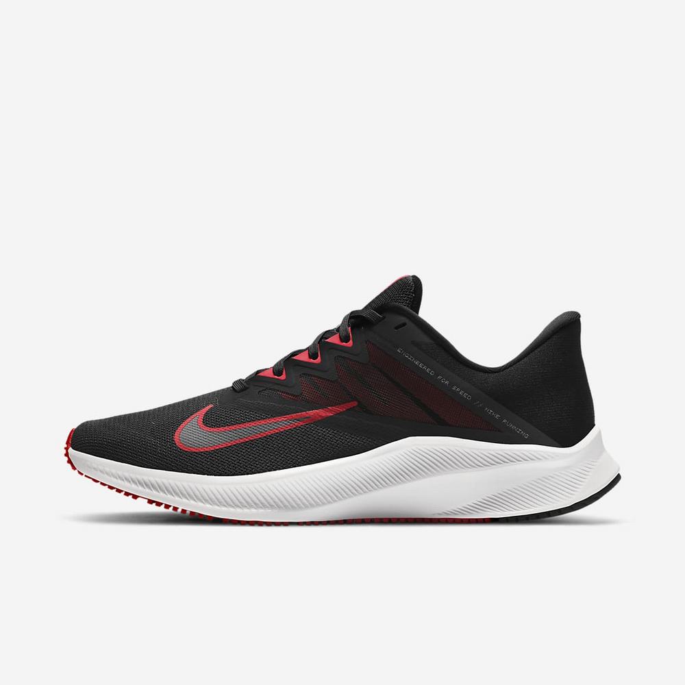 Chaussure De Running Nike Quest 3 Noir 4952-681 Black/White/University Red Homme | DTK-58256060